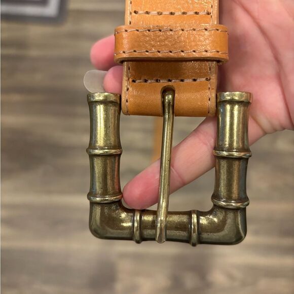 BRAVE Tan Italian Leather Belt Size 28 - Picture 3 of 7